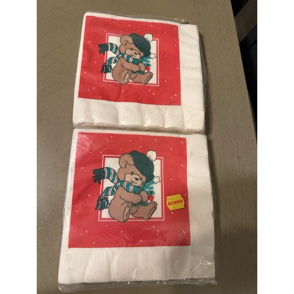 CHRISTMAS THEMED AMERICAN GREETINGS LUNCHEON NAPKINS NOS  13.5” - UNOPENED - 2pk